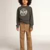 Pantaloni chino pentru băieți din bumbac caramel Pantaloni chino pentru băieți din bumbac caramel