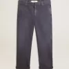 Pantaloni chino pentru bărbați, de culoare albastră, cu efect uzat Pantaloni chino pentru bărbați, de culoare albastră, cu efect uzat