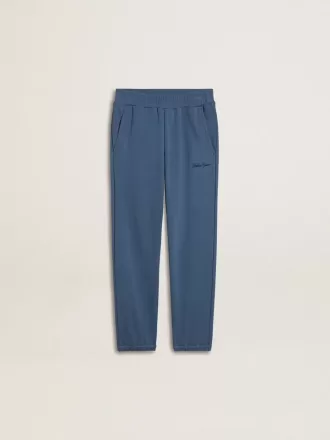 Pantaloni de jogging albastru pentru copii, cu broderie