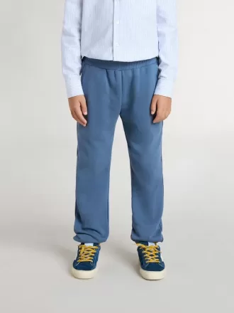 Pantaloni de jogging albastru pentru copii, cu broderie