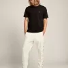 Pantaloni de jogging albi pentru bărbați, cu stele negre pe laterale Pantaloni de jogging albi pentru bărbați, cu stele negre pe laterale