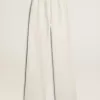 Pantaloni de jogging din bumbac alb pentru femei Pantaloni de jogging din bumbac alb pentru femei