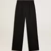 Pantaloni de jogging din lână ușoară, negri, pentru femei Pantaloni de jogging din lână ușoară, negri, pentru femei