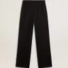 Pantaloni de jogging din lână ușoară, negri, pentru femei Pantaloni de jogging din lână ușoară, negri, pentru femei