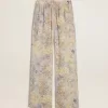 Pantaloni de jogging multicolori pentru femei, cu imprimeu floral Pantaloni de jogging multicolori pentru femei, cu imprimeu floral
