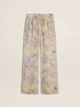 Pantaloni de jogging multicolori pentru femei, cu imprimeu floral