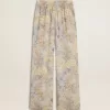 Pantaloni de jogging multicolori pentru femei, cu imprimeu floral Pantaloni de jogging multicolori pentru femei, cu imprimeu floral
