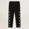 Pantaloni de jogging negri pentru băieți, cu stele albe Pantaloni de jogging negri pentru băieți, cu stele albe