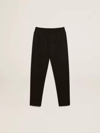 Pantaloni de jogging negri pentru băieți, cu stele albe
