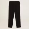 Pantaloni de jogging negri pentru băieți, cu stele albe Pantaloni de jogging negri pentru băieți, cu stele albe