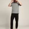 Pantaloni de jogging negri pentru bărbați, cu stea pe partea din față Pantaloni de jogging negri pentru bărbați, cu stea pe partea din față