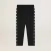 Pantaloni de jogging negri pentru bărbați, cu stele albe pe laterale Pantaloni de jogging negri pentru bărbați, cu stele albe pe laterale