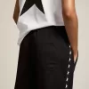 Pantaloni de jogging negri pentru femei, cu stele albe pe laterale Pantaloni de jogging negri pentru femei, cu stele albe pe laterale