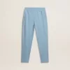 Pantaloni de jogging pentru băieți, de culoare albastru deschis, cu imprimeu Pantaloni de jogging pentru băieți, de culoare albastru deschis, cu imprimeu