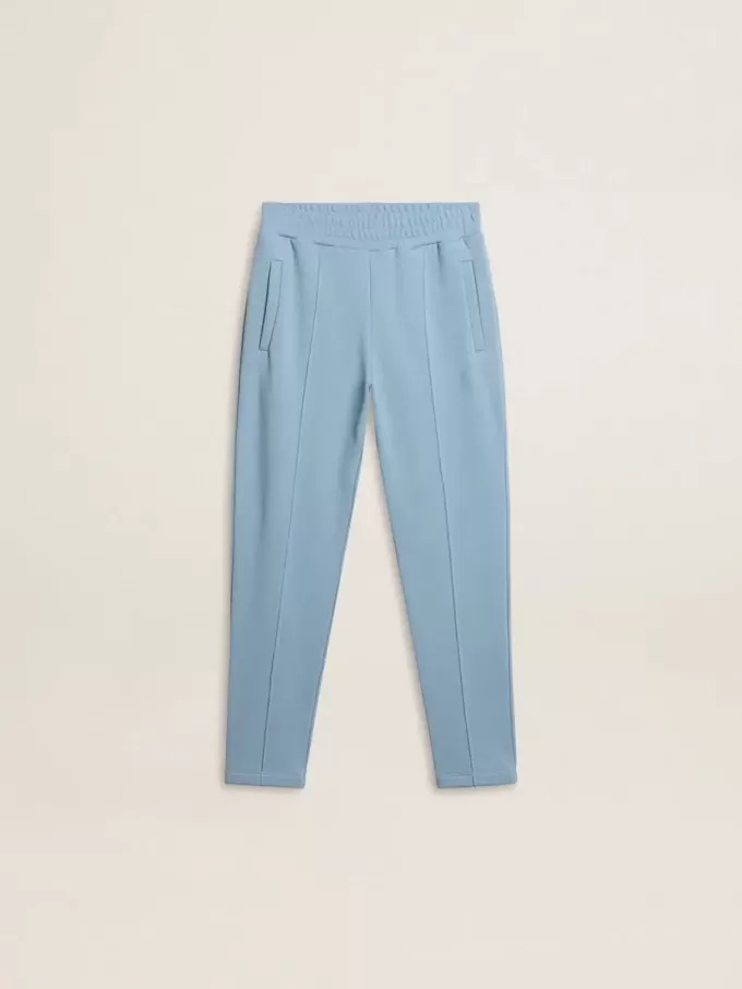 Pantaloni de jogging pentru băieți, de culoare albastru deschis, cu imprimeu Pantaloni de jogging pentru băieți, de culoare albastru deschis, cu imprimeu