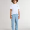 Pantaloni de jogging pentru băieți, de culoare albastru deschis, cu imprimeu Pantaloni de jogging pentru băieți, de culoare albastru deschis, cu imprimeu
