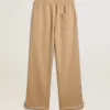 Pantaloni de jogging pentru bărbați, de culoare bej deschis, cu logo alb Pantaloni de jogging pentru bărbați, de culoare bej deschis, cu logo alb