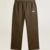 Pantaloni de jogging pentru bărbați, de culoare verde militar, cu logo alb Pantaloni de jogging pentru bărbați, de culoare verde militar, cu logo alb