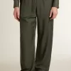 Pantaloni de jogging pentru bărbați, de culoare verde închis, cu dungi verticale Pantaloni de jogging pentru bărbați, de culoare verde închis, cu dungi verticale