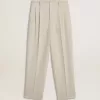 Pantaloni de jogging pentru bărbați din amestec de lână kaki Pantaloni de jogging pentru bărbați din amestec de lână kaki