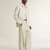 Pantaloni de jogging pentru bărbați din amestec de lână kaki Pantaloni de jogging pentru bărbați din amestec de lână kaki