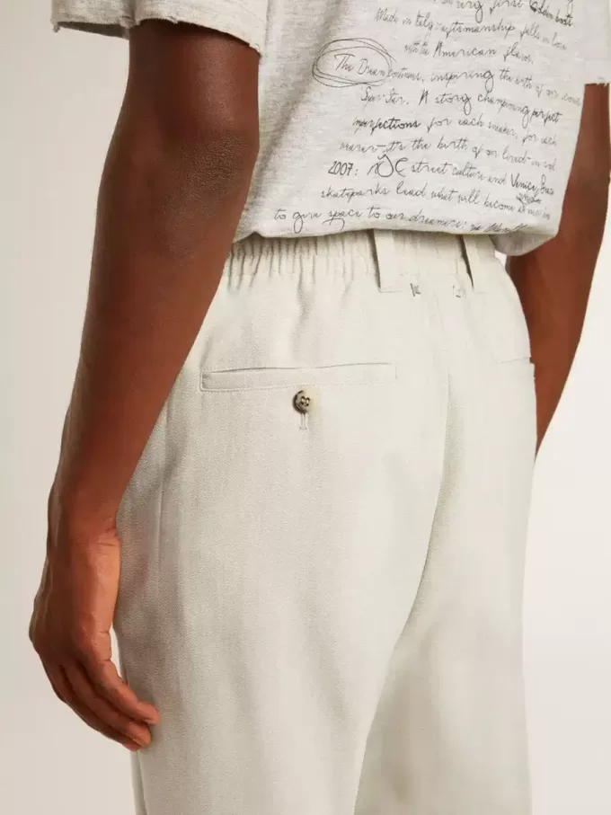 Pantaloni de jogging pentru bărbați din amestec de lână kaki Pantaloni de jogging pentru bărbați din amestec de lână kaki