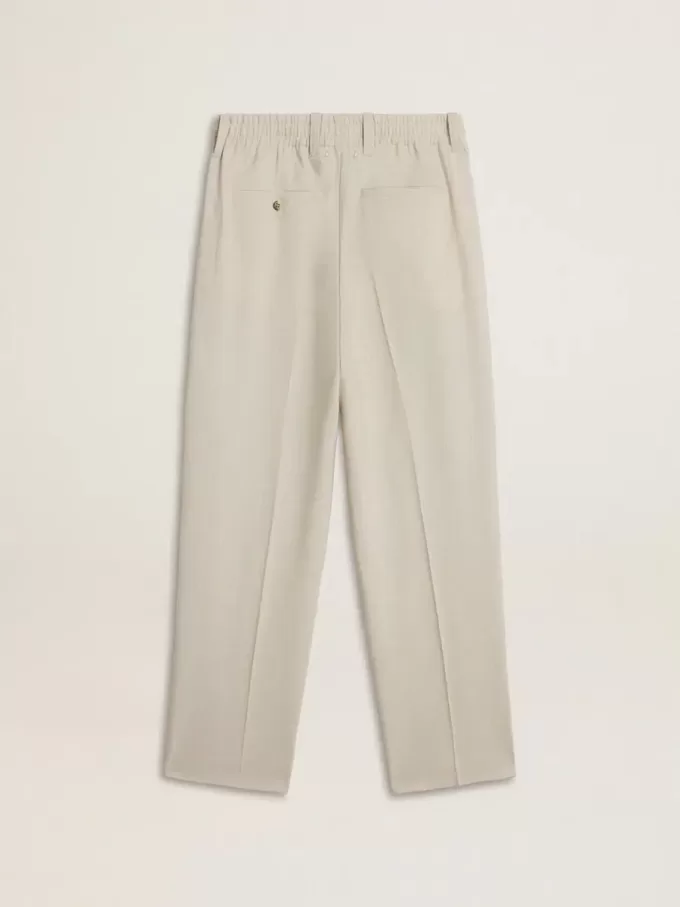 Pantaloni de jogging pentru bărbați din amestec de lână kaki Pantaloni de jogging pentru bărbați din amestec de lână kaki