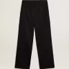 Pantaloni de jogging pentru bărbați din lână albastru închis Pantaloni de jogging pentru bărbați din lână albastru închis