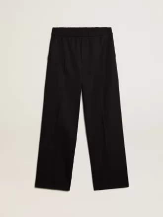 Pantaloni de jogging pentru bărbați din lână albastru închis