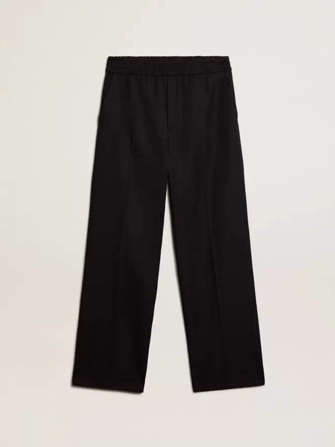 Pantaloni de jogging pentru bărbați din lână albastru închis Pantaloni de jogging pentru bărbați din lână albastru închis