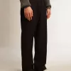 Pantaloni de jogging pentru bărbați din lână albastru închis Pantaloni de jogging pentru bărbați din lână albastru închis