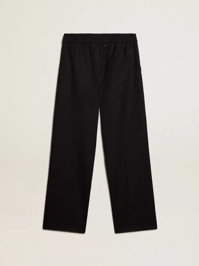 Pantaloni de jogging pentru bărbați din lână albastru închis Pantaloni de jogging pentru bărbați din lână albastru închis