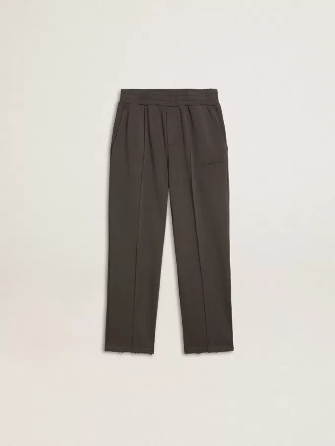 Pantaloni de jogging pentru copii, de culoare verde militar, cu broderie Pantaloni de jogging pentru copii, de culoare verde militar, cu broderie