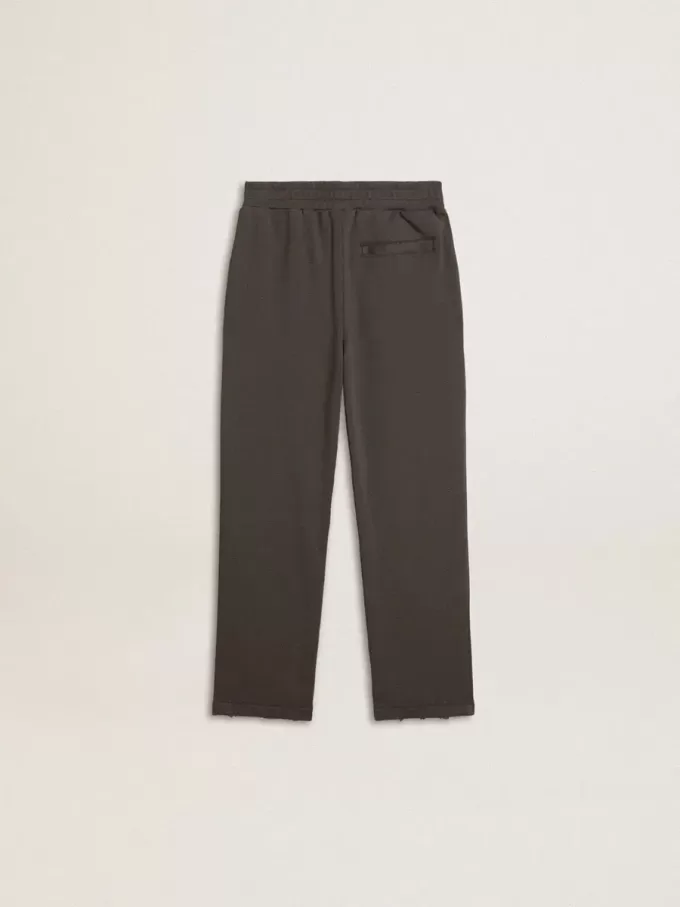 Pantaloni de jogging pentru copii, de culoare verde militar, cu broderie Pantaloni de jogging pentru copii, de culoare verde militar, cu broderie