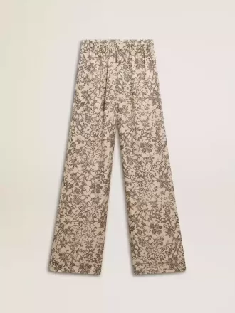Pantaloni de jogging pentru femei cu imprimeu floral