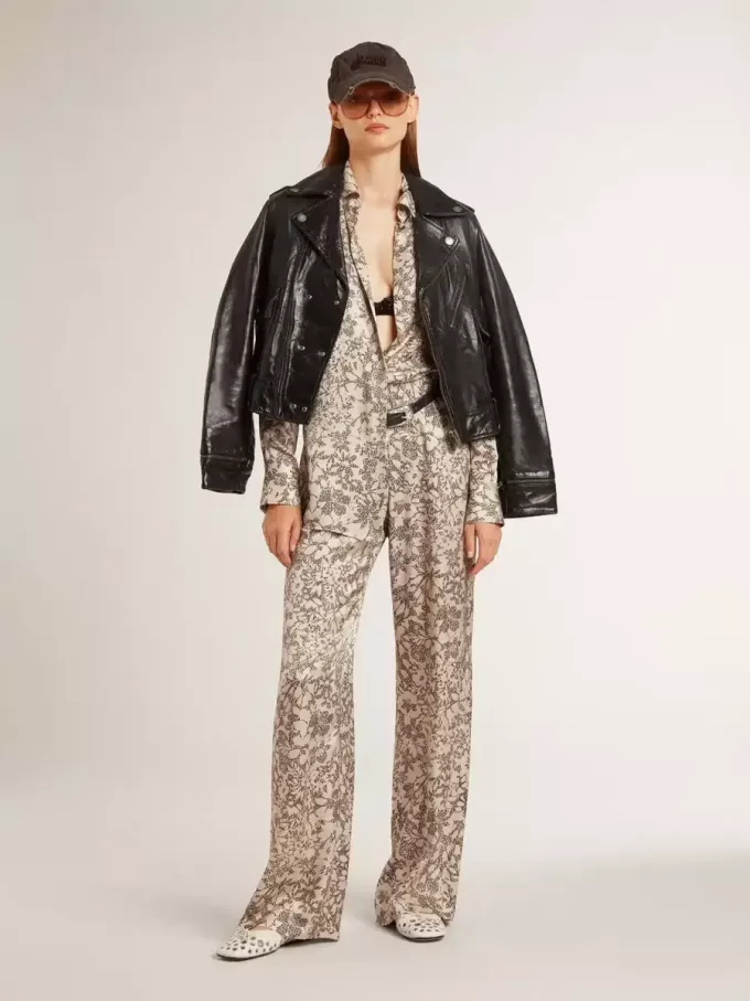 Pantaloni de jogging pentru femei cu imprimeu floral Pantaloni de jogging pentru femei cu imprimeu floral