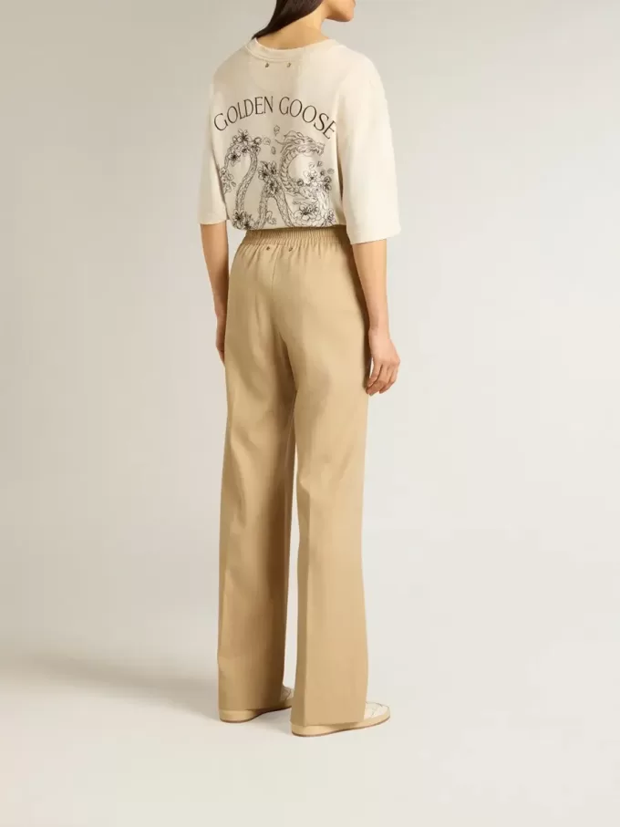 Pantaloni de jogging pentru femei, culoare nisip Pantaloni de jogging pentru femei, culoare nisip