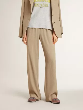 Pantaloni de jogging pentru femei, culoare travertin