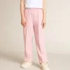 Pantaloni de jogging roz cu stea strălucitoare pe partea din față Pantaloni de jogging roz cu stea strălucitoare pe partea din față