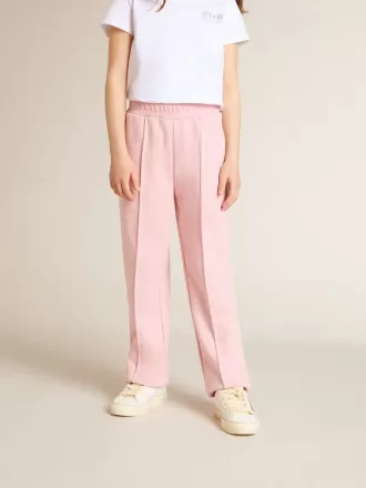 Pantaloni de jogging roz cu stea strălucitoare pe partea din față
