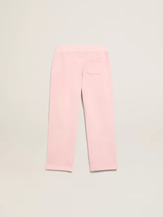 Pantaloni de jogging roz cu stea strălucitoare pe partea din față