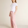 Pantaloni de jogging roz cu stea strălucitoare pe partea din față Pantaloni de jogging roz cu stea strălucitoare pe partea din față