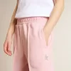 Pantaloni de jogging roz cu stea strălucitoare pe partea din față Pantaloni de jogging roz cu stea strălucitoare pe partea din față