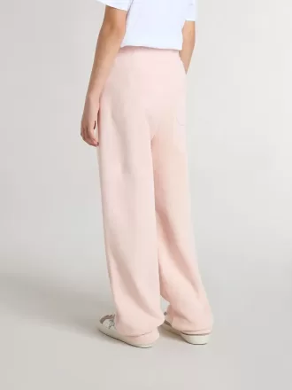 Pantaloni de jogging roz pentru fete, cu imprimeu