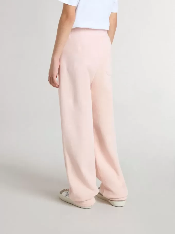 Pantaloni de jogging roz pentru fete, cu imprimeu Pantaloni de jogging roz pentru fete, cu imprimeu