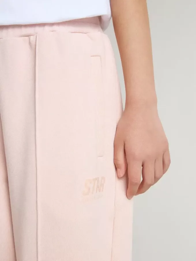 Pantaloni de jogging roz pentru fete, cu imprimeu Pantaloni de jogging roz pentru fete, cu imprimeu