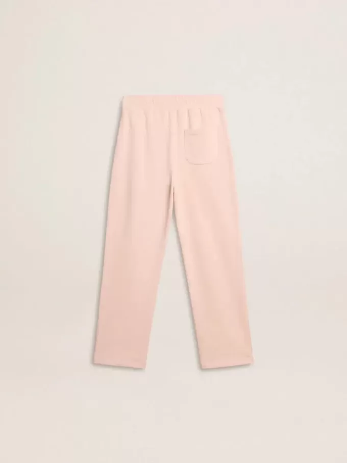 Pantaloni de jogging roz pentru fete, cu imprimeu Pantaloni de jogging roz pentru fete, cu imprimeu