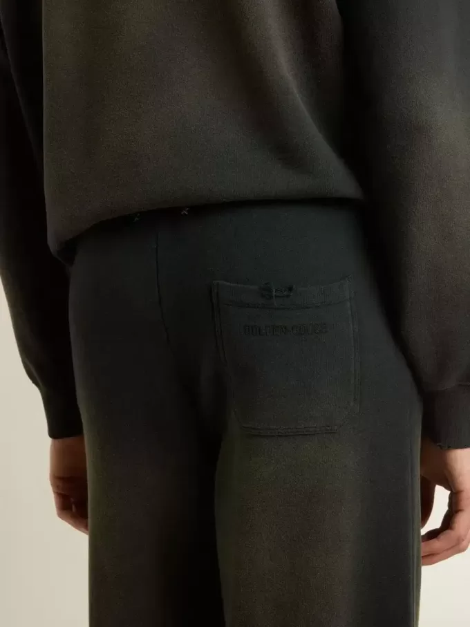 Pantaloni de jogging unisex negri spălați Pantaloni de jogging unisex negri spălați