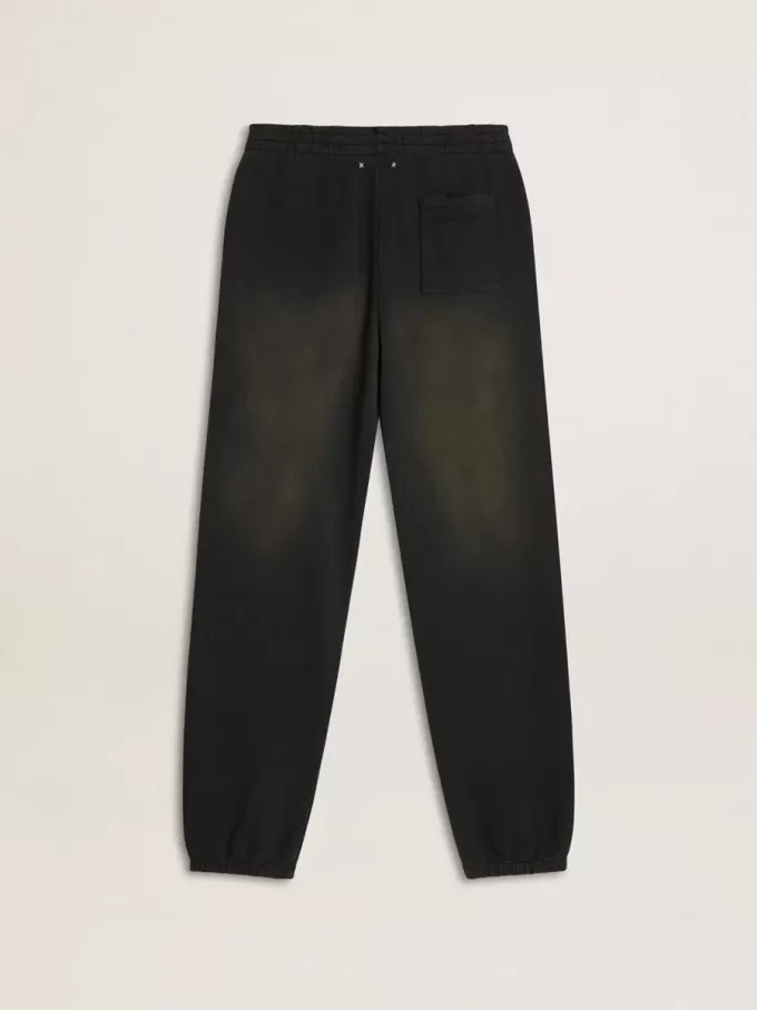 Pantaloni de jogging unisex negri spălați Pantaloni de jogging unisex negri spălați