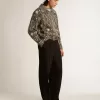 Pantaloni din amestec de lână și viscoză, de culoare neagră Pantaloni din amestec de lână și viscoză, de culoare neagră